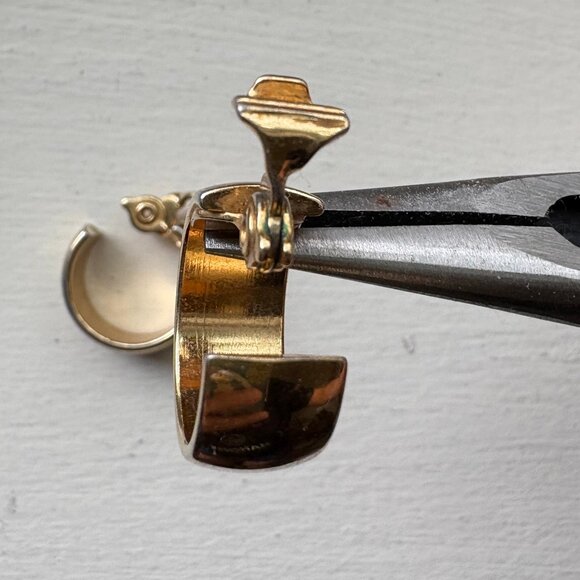 Monet Goldtone Hoop Clip-On Earrings - Picture 7 of 9